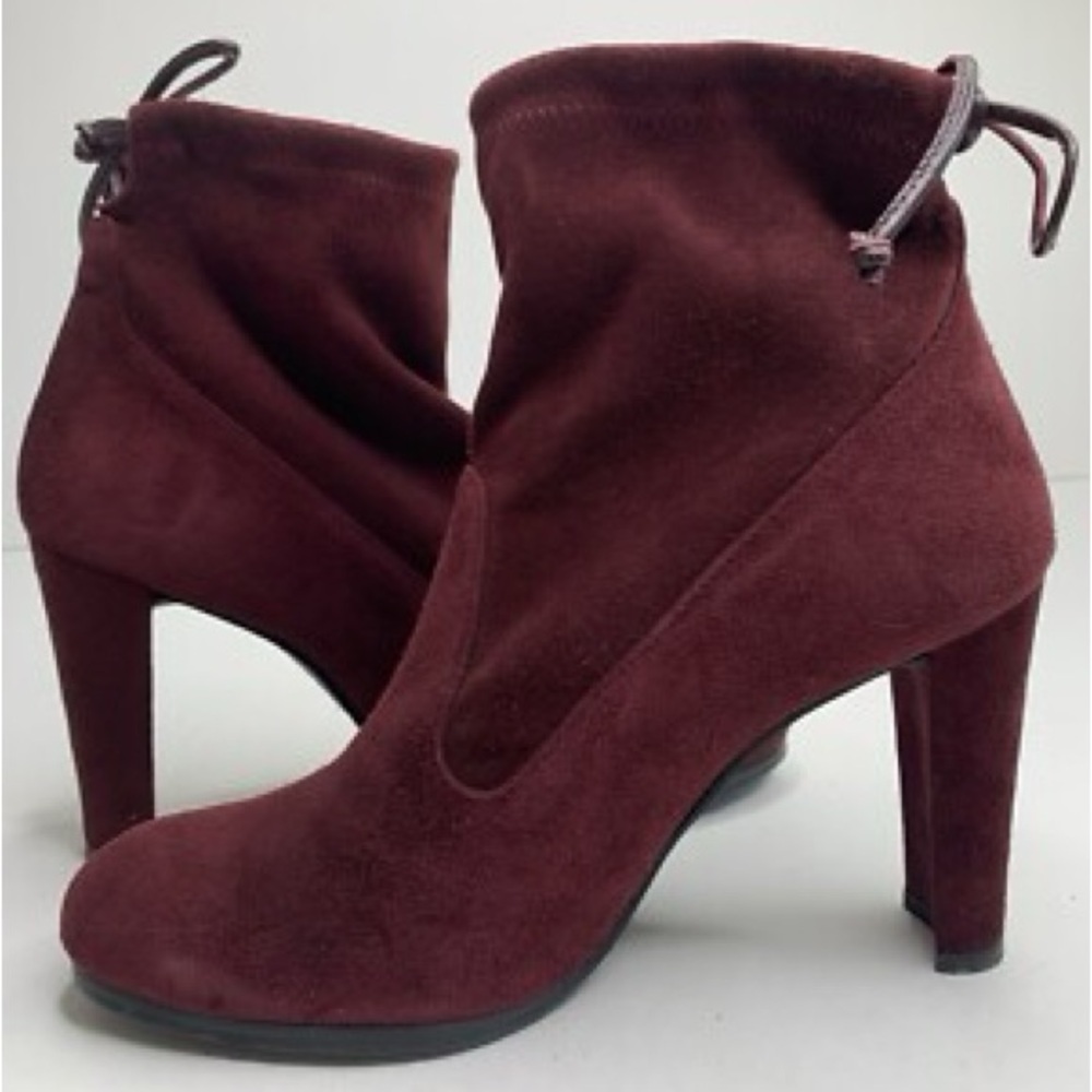 Stuart Weitzman Perfection Bootie Heeled Sock Bootie Currant Size 7.5